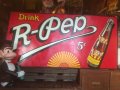 Vintage R-Pep Soda Drink Advertising Embossed Sign (AL446)
