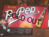 Vintage R-Pep Soda Drink Advertising Embossed Sign (AL446)