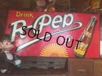 Vintage R-Pep Soda Drink Advertising Embossed Sign (AL446)