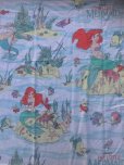 画像1: Vintage Lttle Mermaid Twin Flat Sheet (AL478) (1)