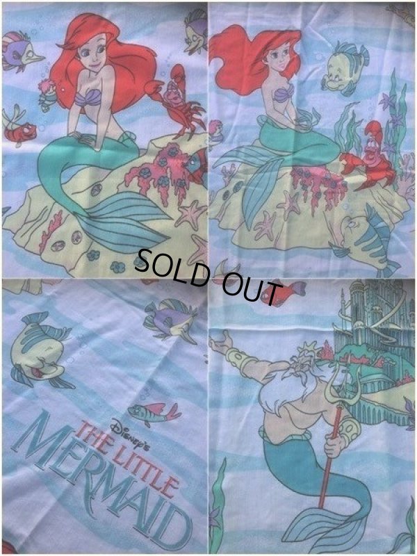 画像2: Vintage Lttle Mermaid Twin Flat Sheet (AL478)