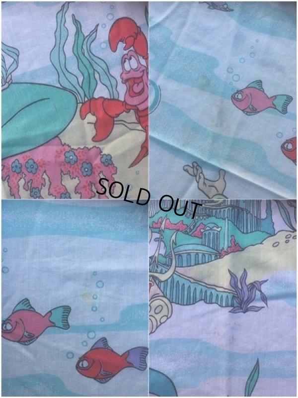 画像4: Vintage Lttle Mermaid Twin Flat Sheet (AL478)