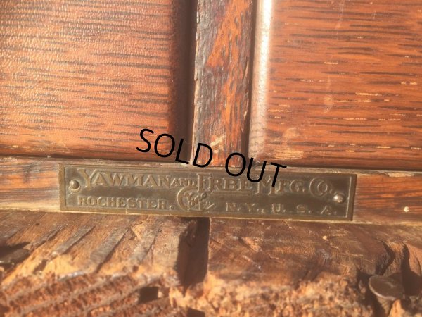 画像3: Antique Yawman & Erbe Oak 4 Drawer File Cabinet (AL482)