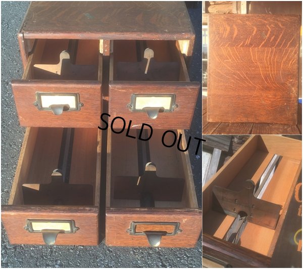 画像5: Antique Yawman & Erbe Oak 4 Drawer File Cabinet (AL482)