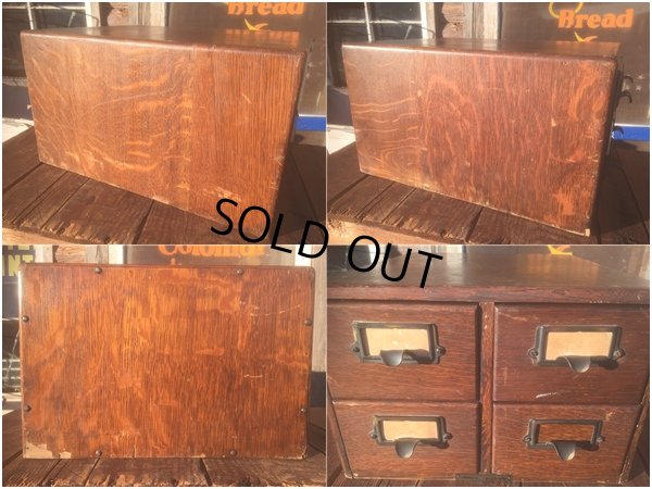 画像4: Antique Yawman & Erbe Oak 4 Drawer File Cabinet (AL482)