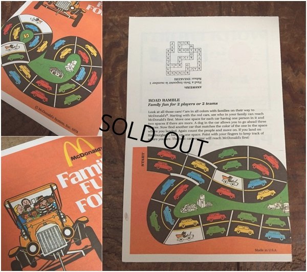 画像2: 70s Vintage McDonalds Family Fun For all Booklet Humburglar (AL502) 