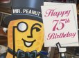 画像3: Vintage Planters Mr.Peanut Happy 75th Birthday Cardbord Sign Sign (AL513)