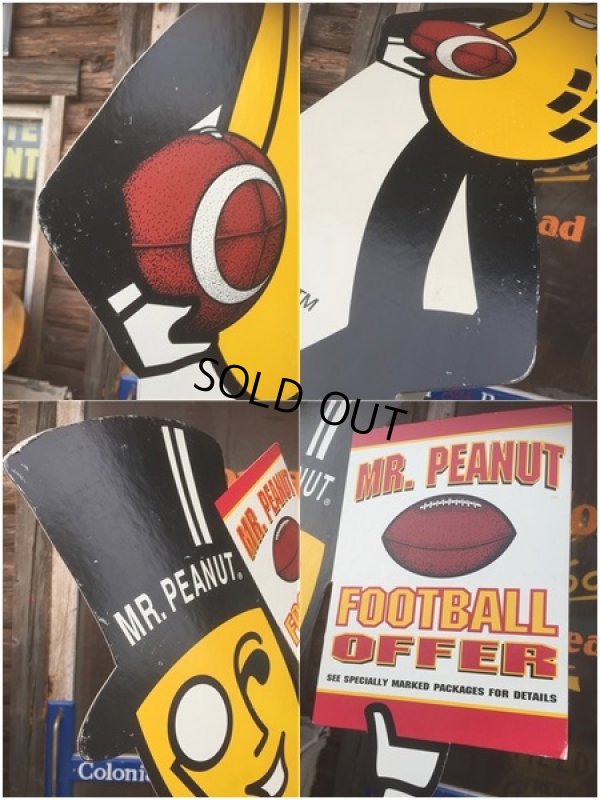 画像4: Vintage Planters Mr.Peanut Football Offer Cardbord Sign Sign (AL515)