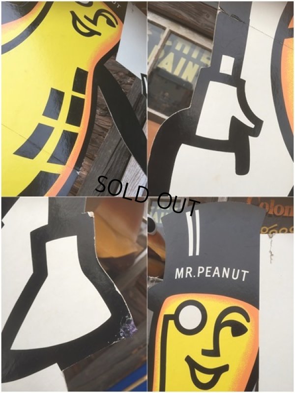画像3: Vintage Planters Mr.Peanut Cardbord Sign Sign (AL514)
