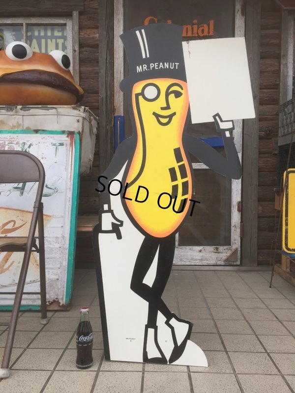 画像1: Vintage Planters Mr.Peanut Cardbord Sign Sign (AL514)