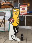 画像1: Vintage Planters Mr.Peanut Football Offer Cardbord Sign Sign (AL515) (1)