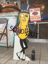 Vintage Planters Mr.Peanut Football Offer Cardbord Sign Sign (AL515)