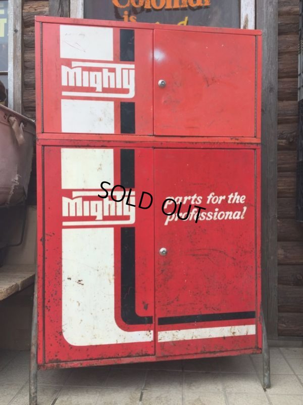 画像1: SALE Vintage Mighty Auto Parts Cabinet (AL520)