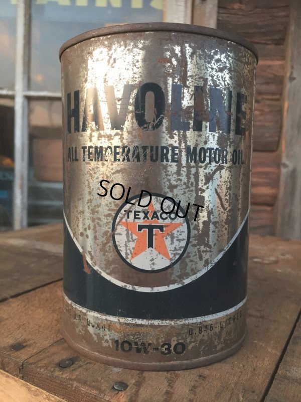 画像2: SALE！ Vintage TEXACO HAVOLINE 1 Quart Motor Oil Can  (AL4244) 