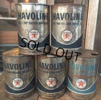 SALE！ Vintage TEXACO HAVOLINE 1 Quart Motor Oil Can  (AL4244) 