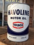 画像1: SALE！ Vintage TEXACO HAVOLINE 1 Quart Motor Oil Can  (AL4195)  (1)