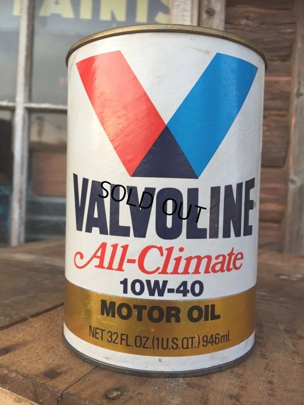 画像1: SALE！ Vintage Valvoline 1 Quart Motor Oil Can  (AL4190) 