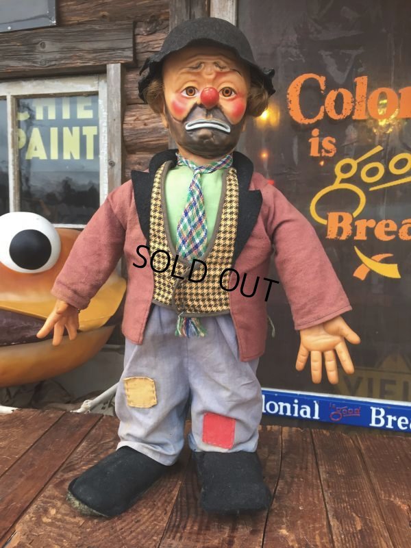 画像1: 50s Vintage Emmett Kelly Clown Doll (AL565)