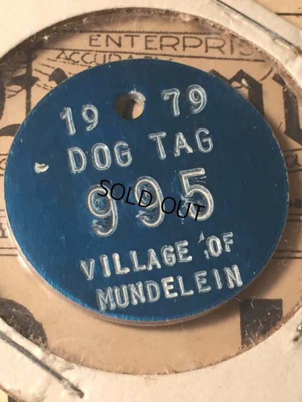 画像1: 1979 Vintage Dog Tag #995 (AL2593)