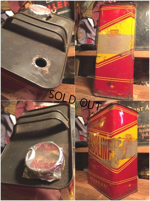 画像3: Vintage Gasoline Metal Can Stancan 1GL (AL5741) 