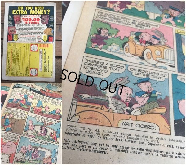 画像2: 70s Vintage Comic Porky Pig (AL5520) 