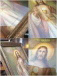 画像2: Vintage Jesus Wall Deco w/frame  (AL577) (2)