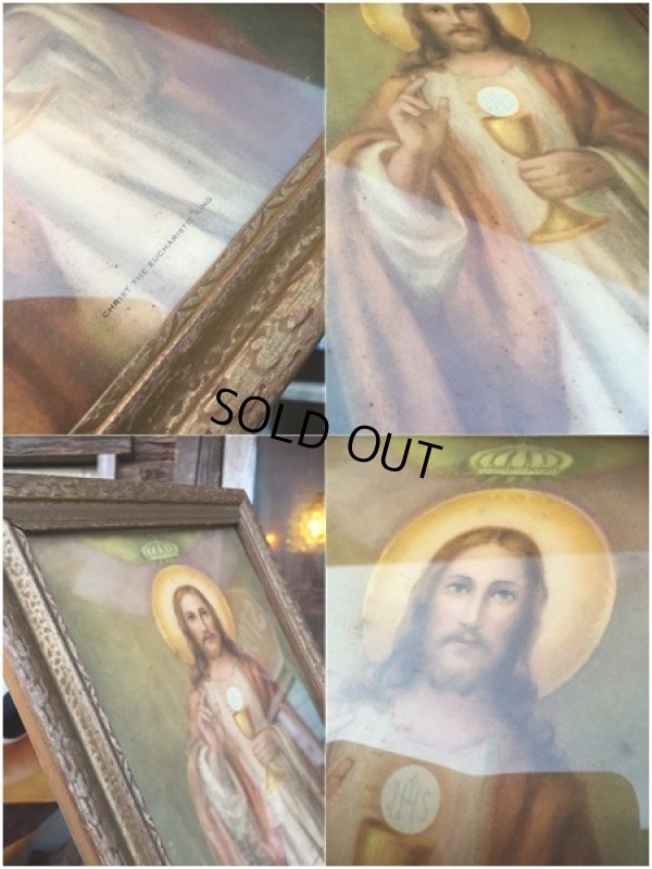画像2: Vintage Jesus Wall Deco w/frame  (AL577)
