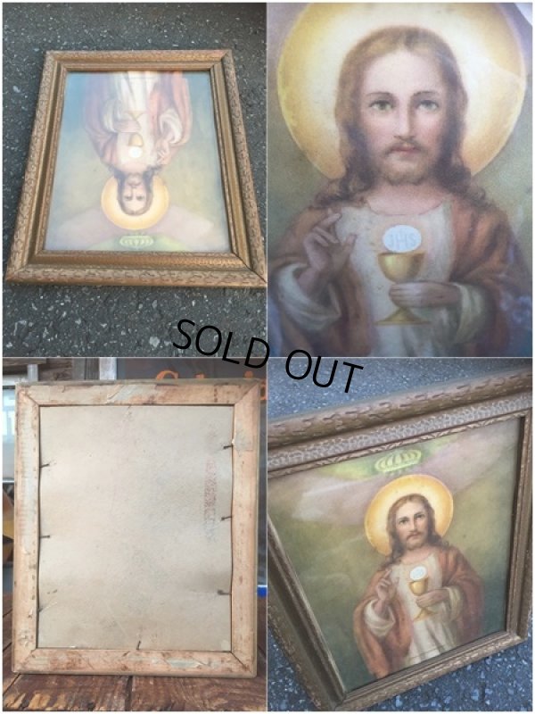 画像3: Vintage Jesus Wall Deco w/frame  (AL577)