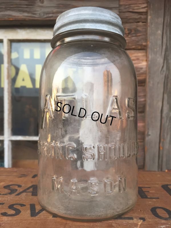 画像1: Vintage Atlas Mason Glass Jar (AL5984)