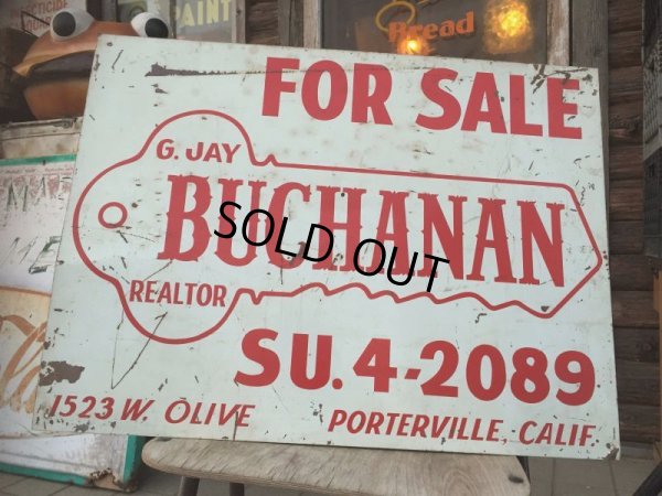 画像1: Vintage GJ BUCHANAN FOR SALE Sign (AL581)