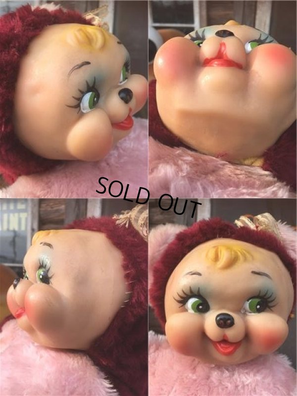 画像3: Vintage Rubber Face Doll Bear Pink (AL590）