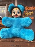 画像1: Vintage Rubber Face Doll Bear Blue (AL589） (1)