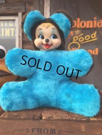 Vintage Rubber Face Doll Bear Blue (AL589）