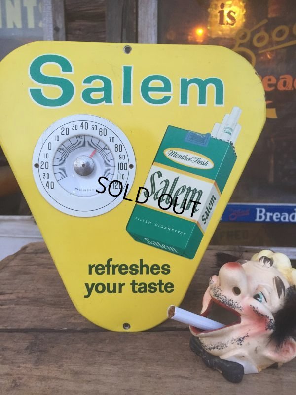画像1: Vitage Salem Cigarettes Advertising Thermometer Sign (AL595)