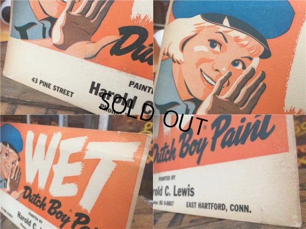 画像2: Vintage Dutch Boy Paint Card Board Sign (AL597)