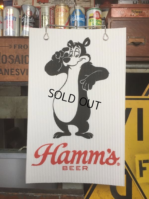 画像1: Vintage Hamm's Bear Poster Sign (AL598)