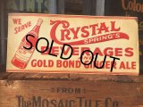 40s Vintage Crystal Cola Soda Embosed Tin Sign (AL707)