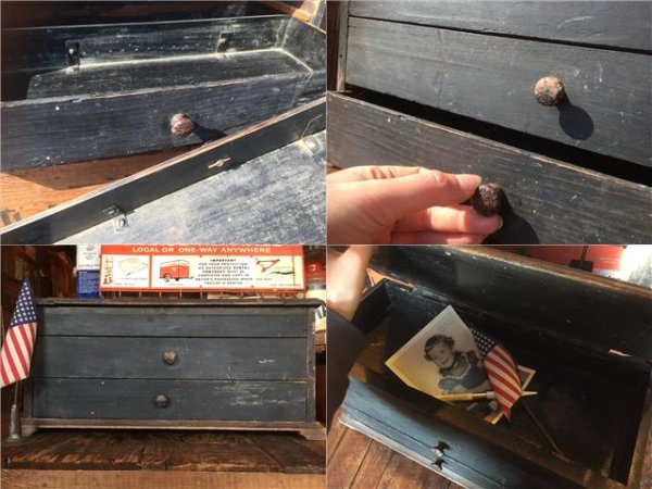 画像4: Antique Wooden General Store Display Chest Box (AL711)