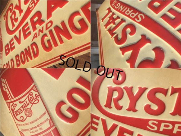 画像2: 40s Vintage Crystal Cola Soda Embosed Tin Sign (AL707)