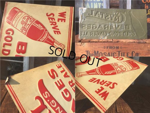 画像3: 40s Vintage Crystal Cola Soda Embosed Tin Sign (AL707)