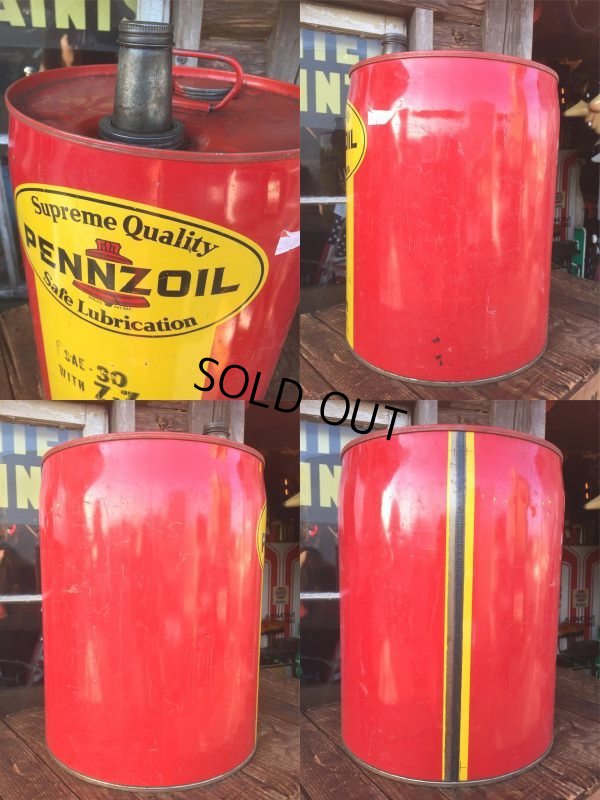 画像2: Vintage Pennzoil 5GL Motor Gas/Oil Can (AL423) 