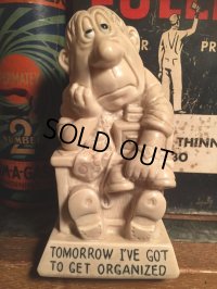 70s Vintage Message Doll / TOMORROW I'VE GOT TO GET ORGANIZED (AL8743) 