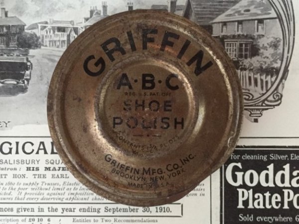 画像3: Vintage GRIFFIN ABC WAX Shoe Polish Can (AL819) 