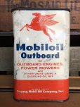 画像1: Vintage Mobiloil Outboard Motor Oil 1 quart Pegasus Can (AL854)  (1)