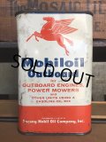 Vintage Mobiloil Outboard Motor Oil 1 quart Pegasus Can (AL854) 