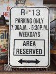 画像1: Vintage Parkig Sign "R-13 Parking Only..." (AL877) (1)