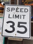 画像1: Vintage Road Sign "SPEED LIMIT 35" (AL875) (1)
