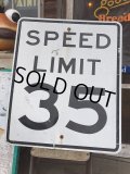 Vintage Road Sign "SPEED LIMIT 35" (AL875)