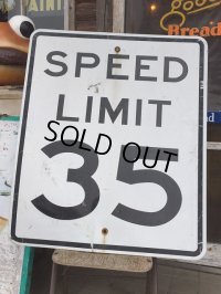 Vintage Road Sign "SPEED LIMIT 35" (AL875)