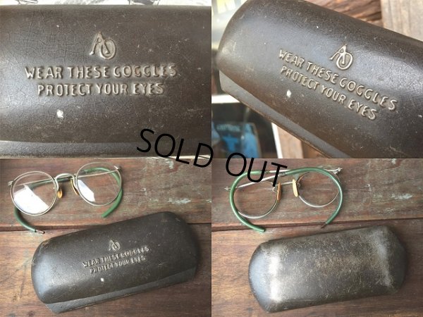 画像4: 〜50s Vintage American Optical Metal Glasses Case (AL880)